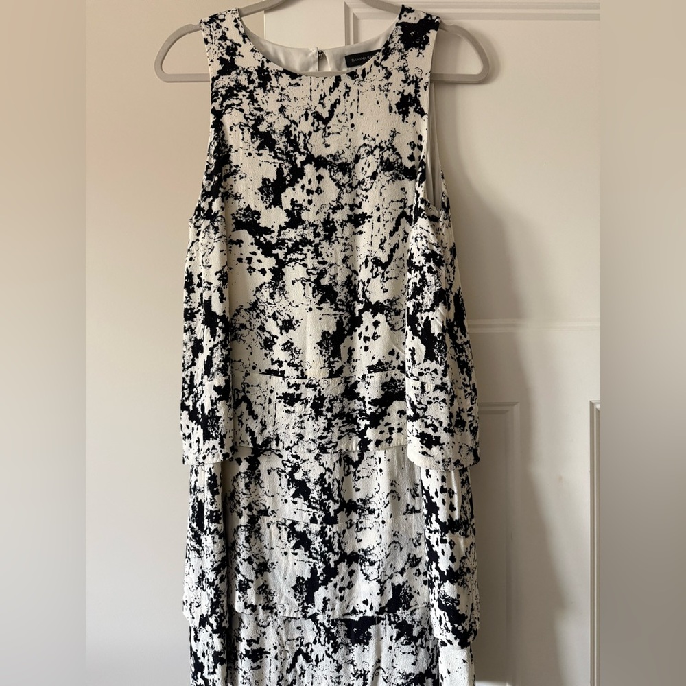 Banana Republic Black and White Splash Print Tank Dress